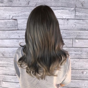 medium skin cool undertone ashy brunette hair color