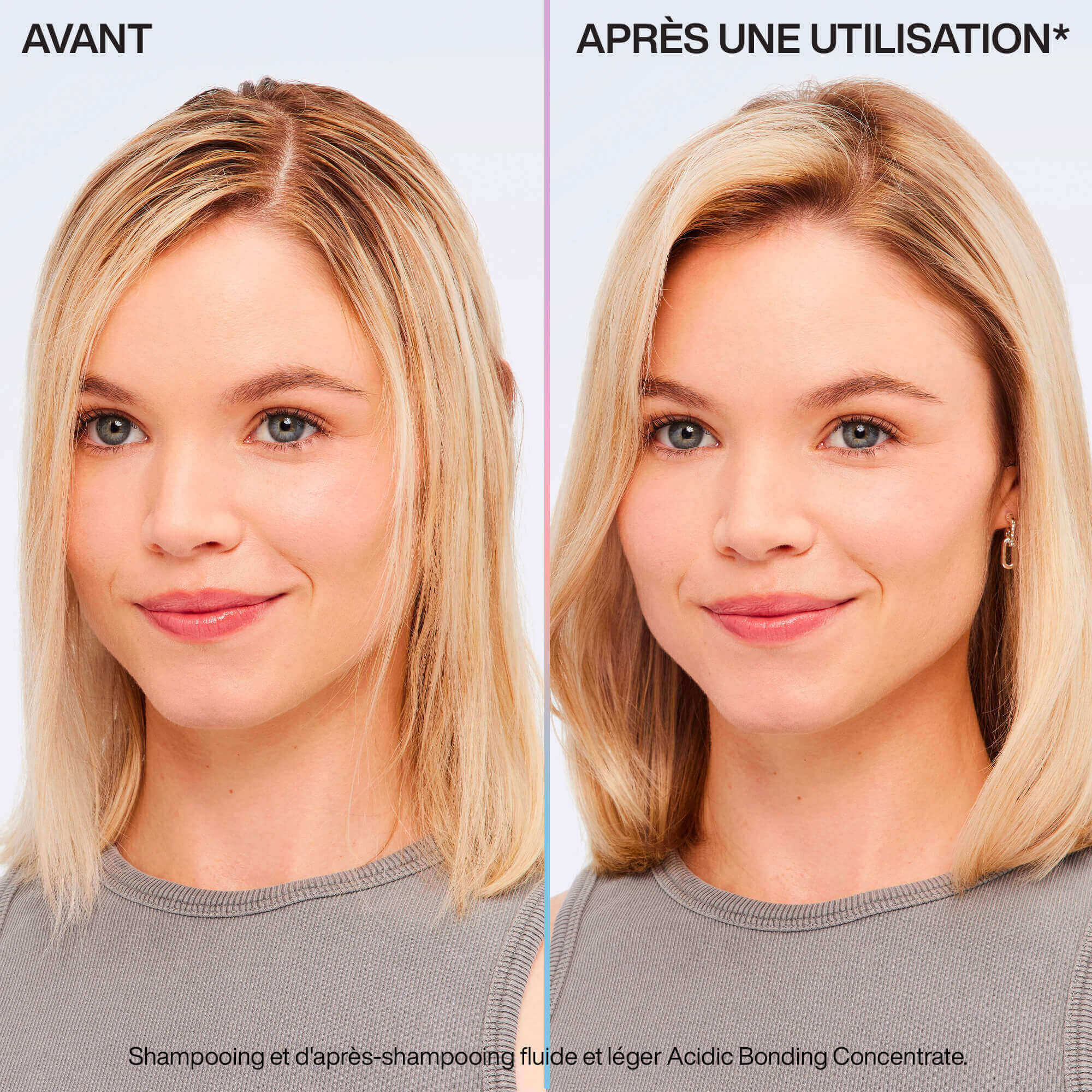 Résultats de l'après-shampooing liquide et léger Acidic Bonding Concentrate de Redken