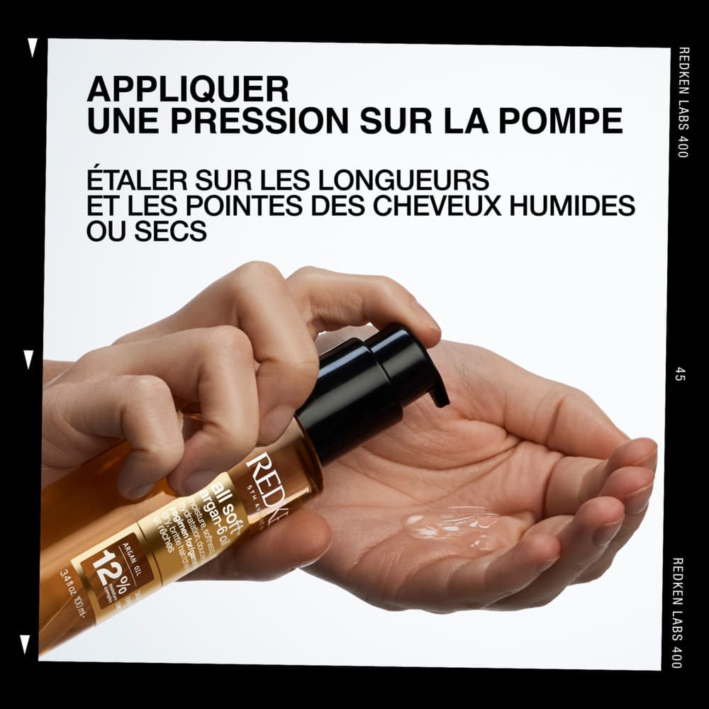 Huile capillaire All Soft Argan-6 pour Cheveux Secs et Abîmés 