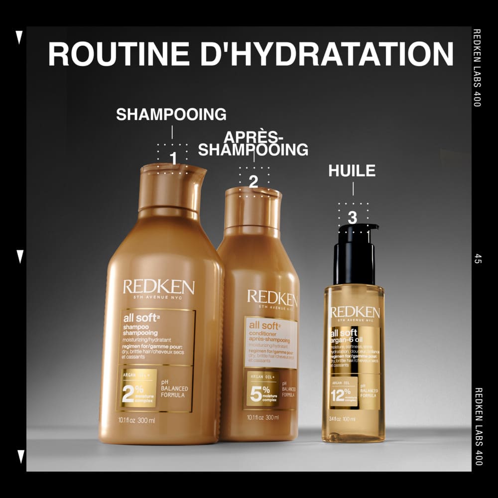 Huile capillaire All Soft Argan-6 pour Cheveux Secs et Abîmés 