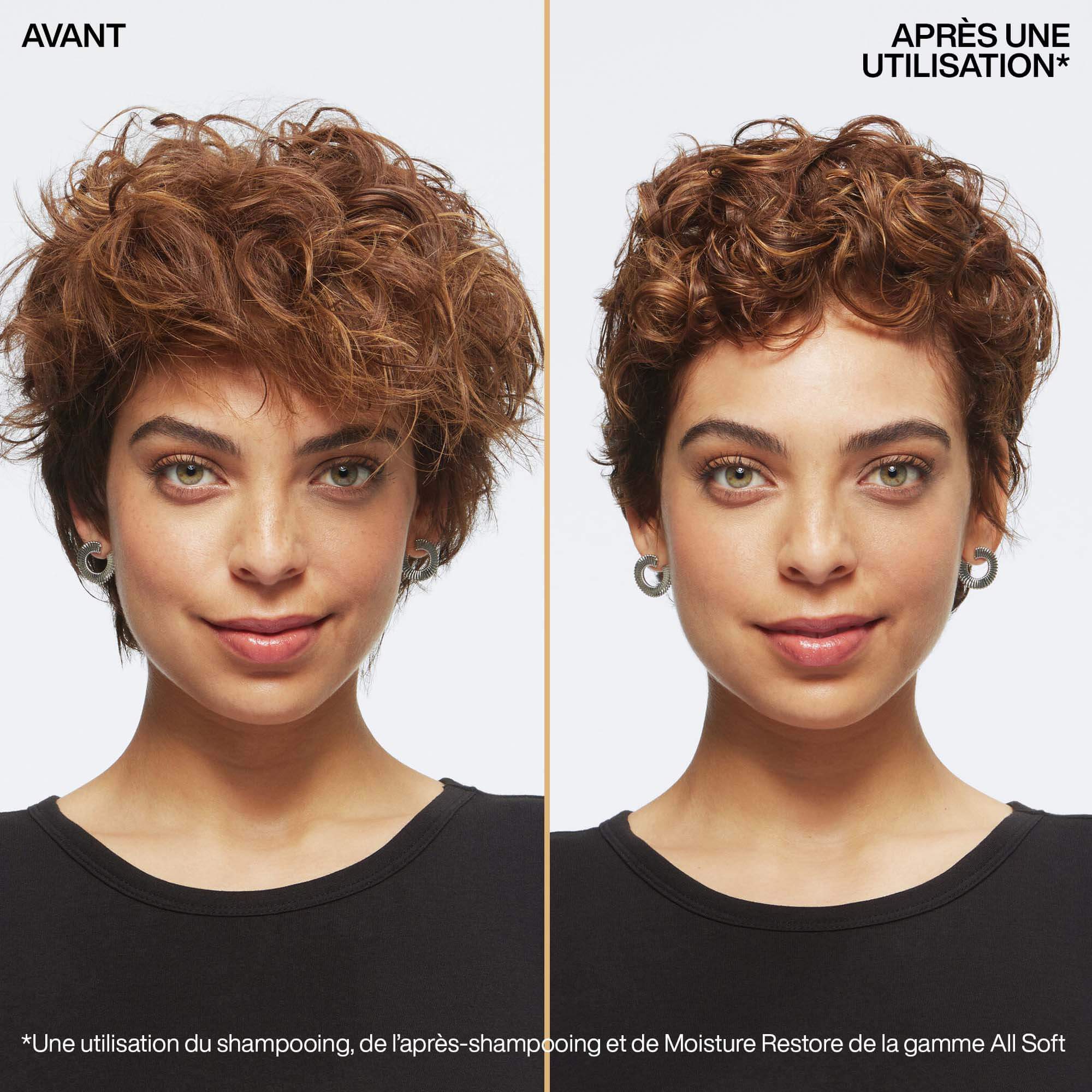Résultats d'utilisation du All Soft Moisture Restore Traitement sans rinçage
