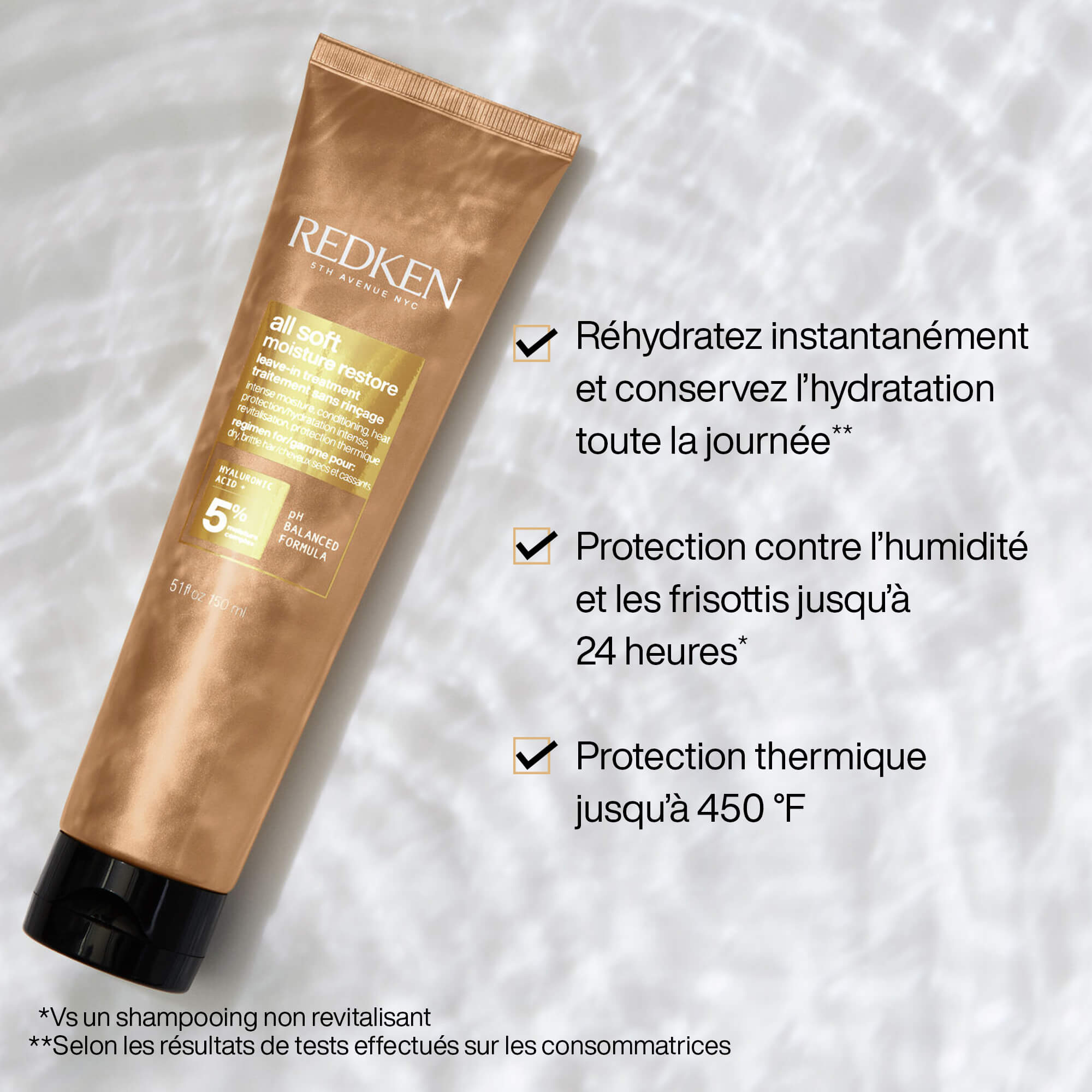 Bénéfices du All Soft Moisture Restore Traitement sans rinçage