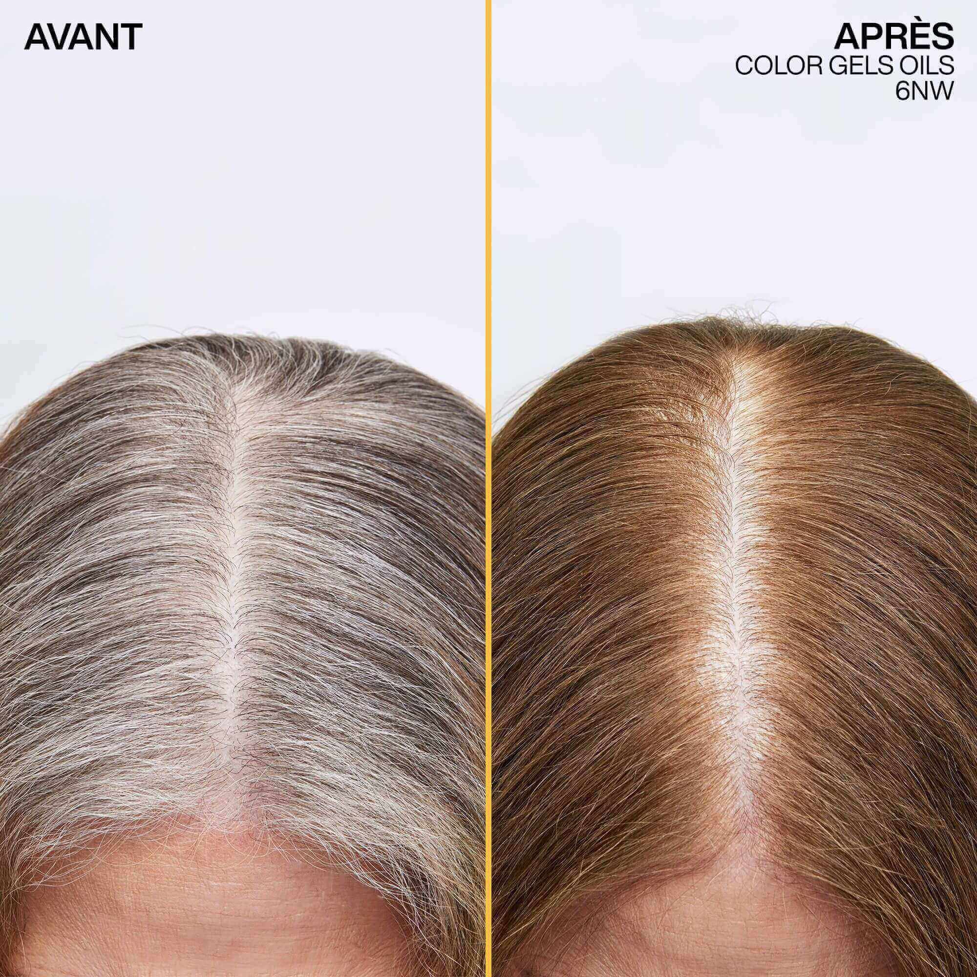 Avant après Barbara Color Gel Oils de Redken