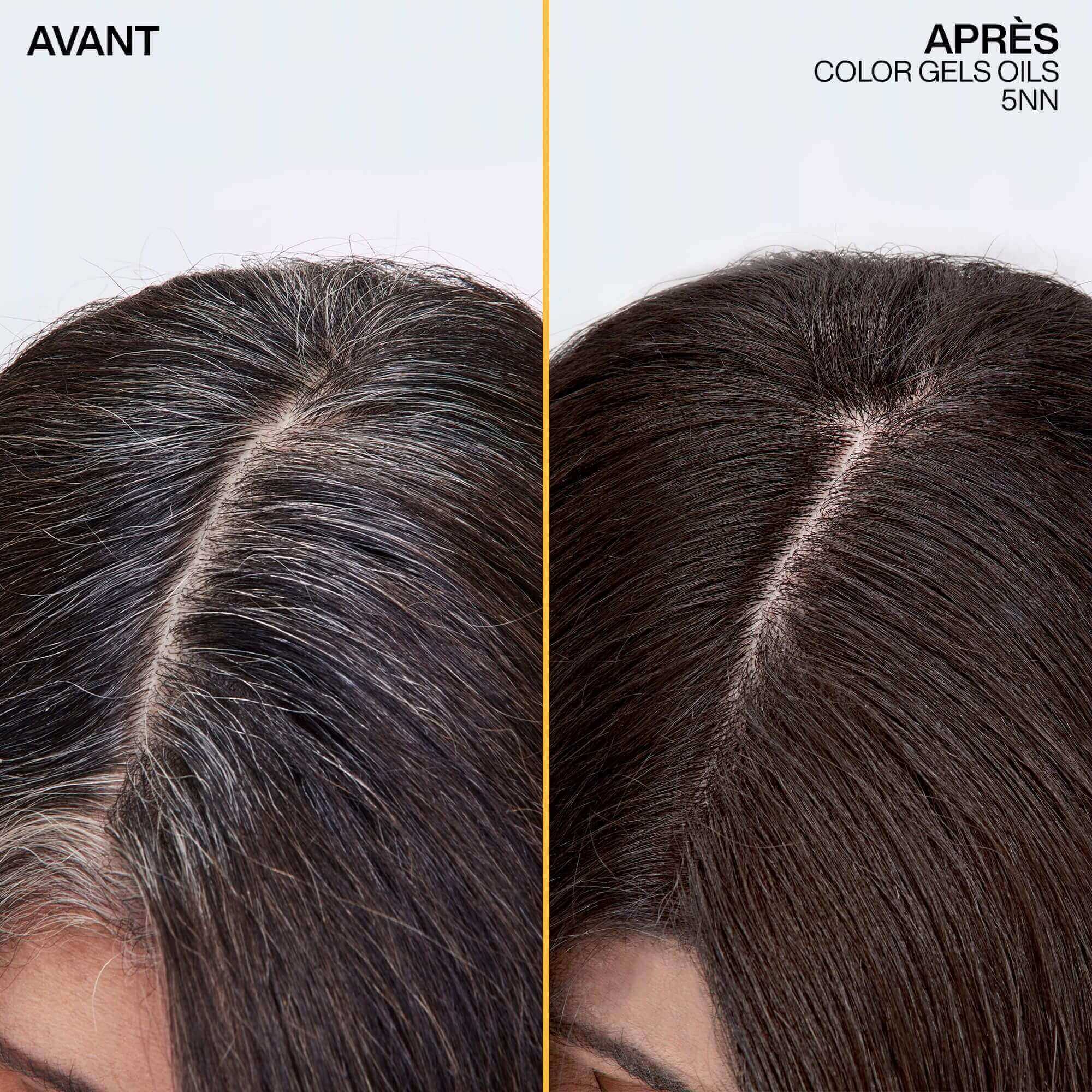Avant après Becca Color Gel Oils de Redken