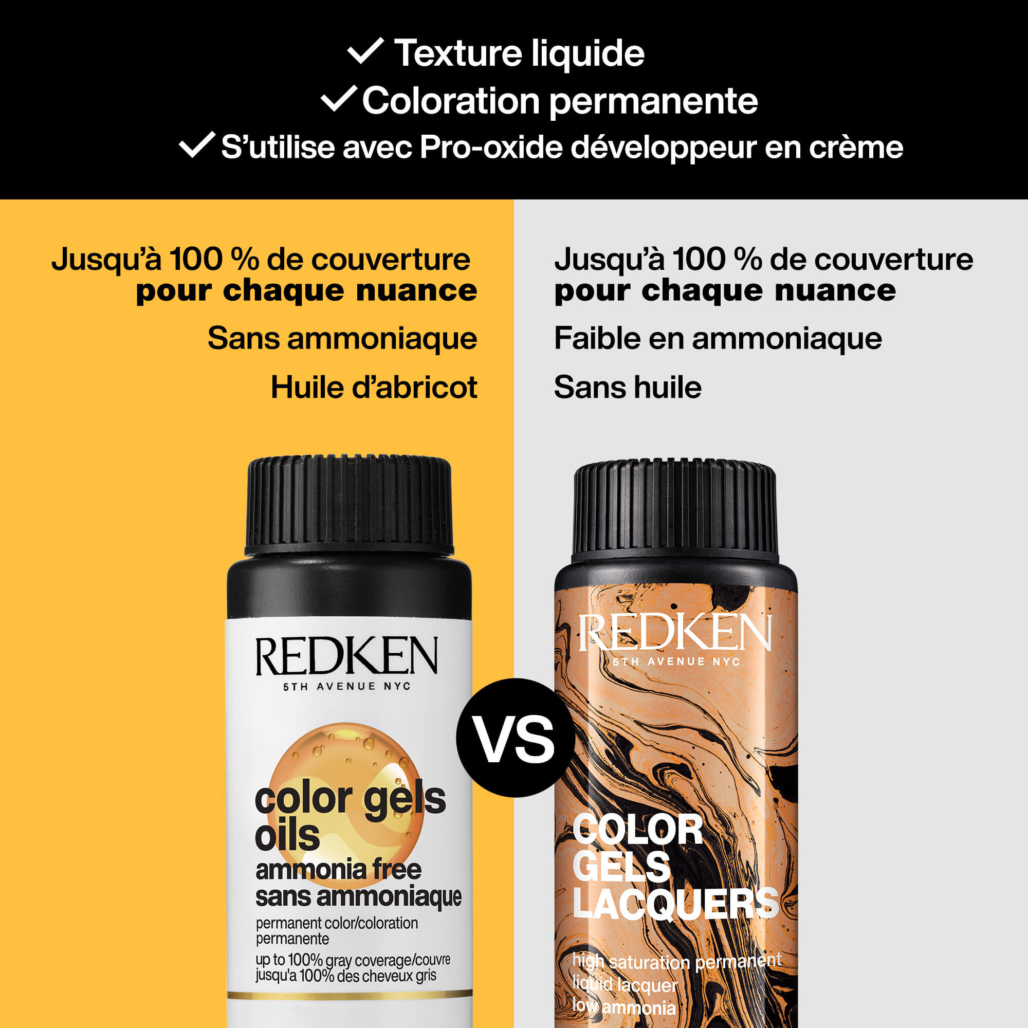 Redken Color Gel Oils comparaison avec color gels lacquers