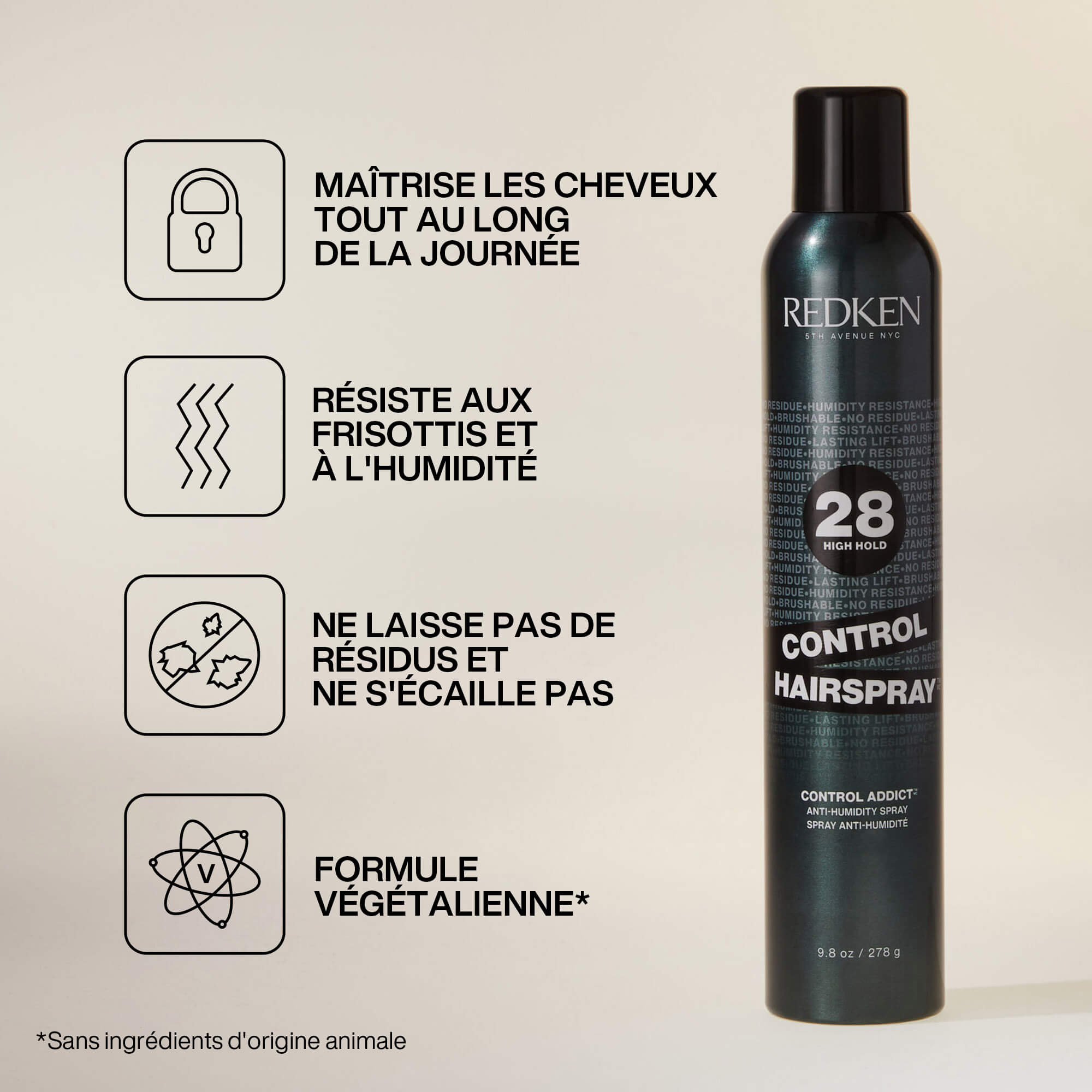 Bénéfices du spray fixatif Control