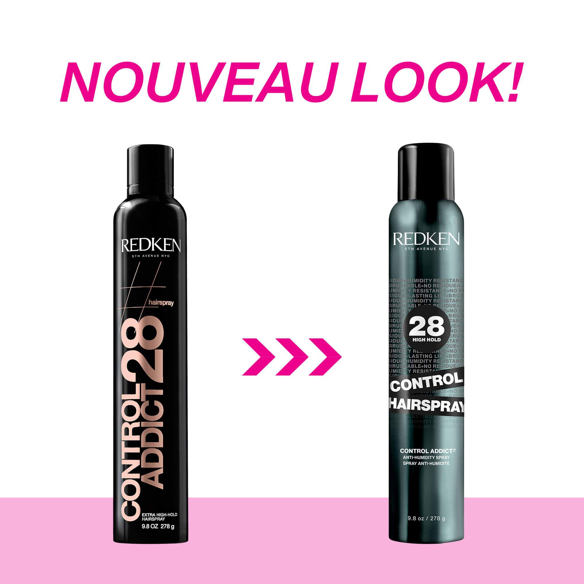 Nouveau look du spray fixatif Control