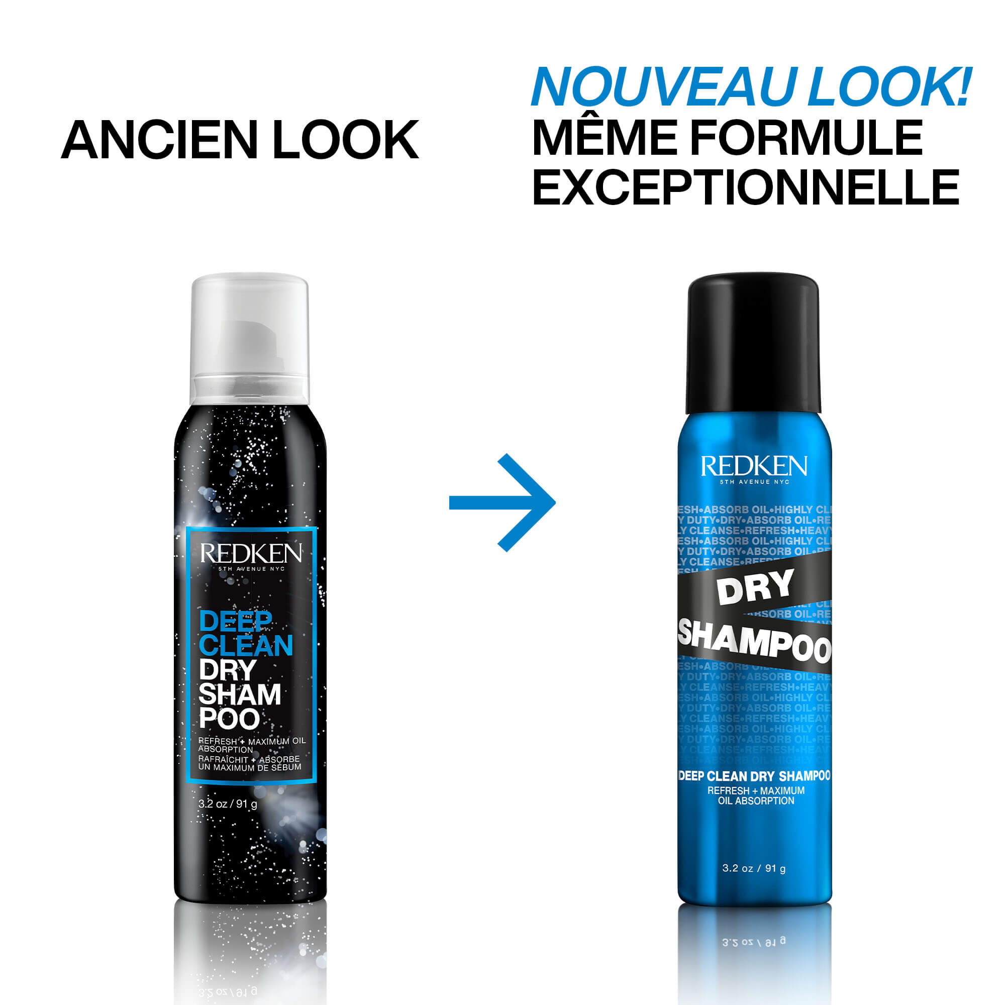 Nouveau look du Shampooing sec Deep Clean