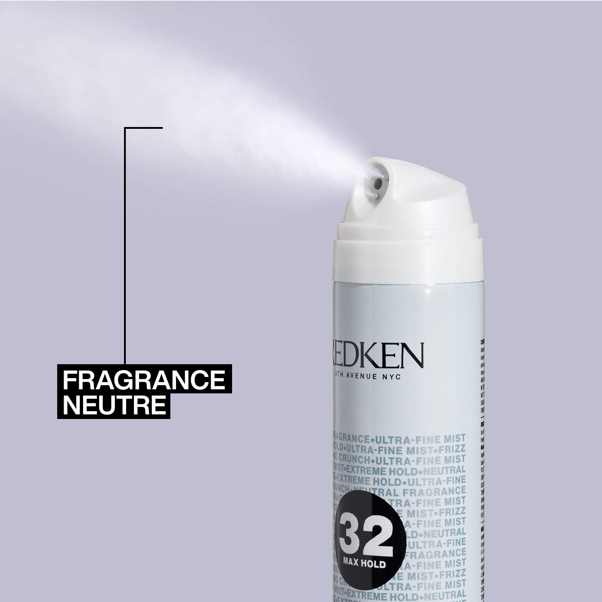 Texture du Max Hold Hairspray Fragrance Neutre de Redken
