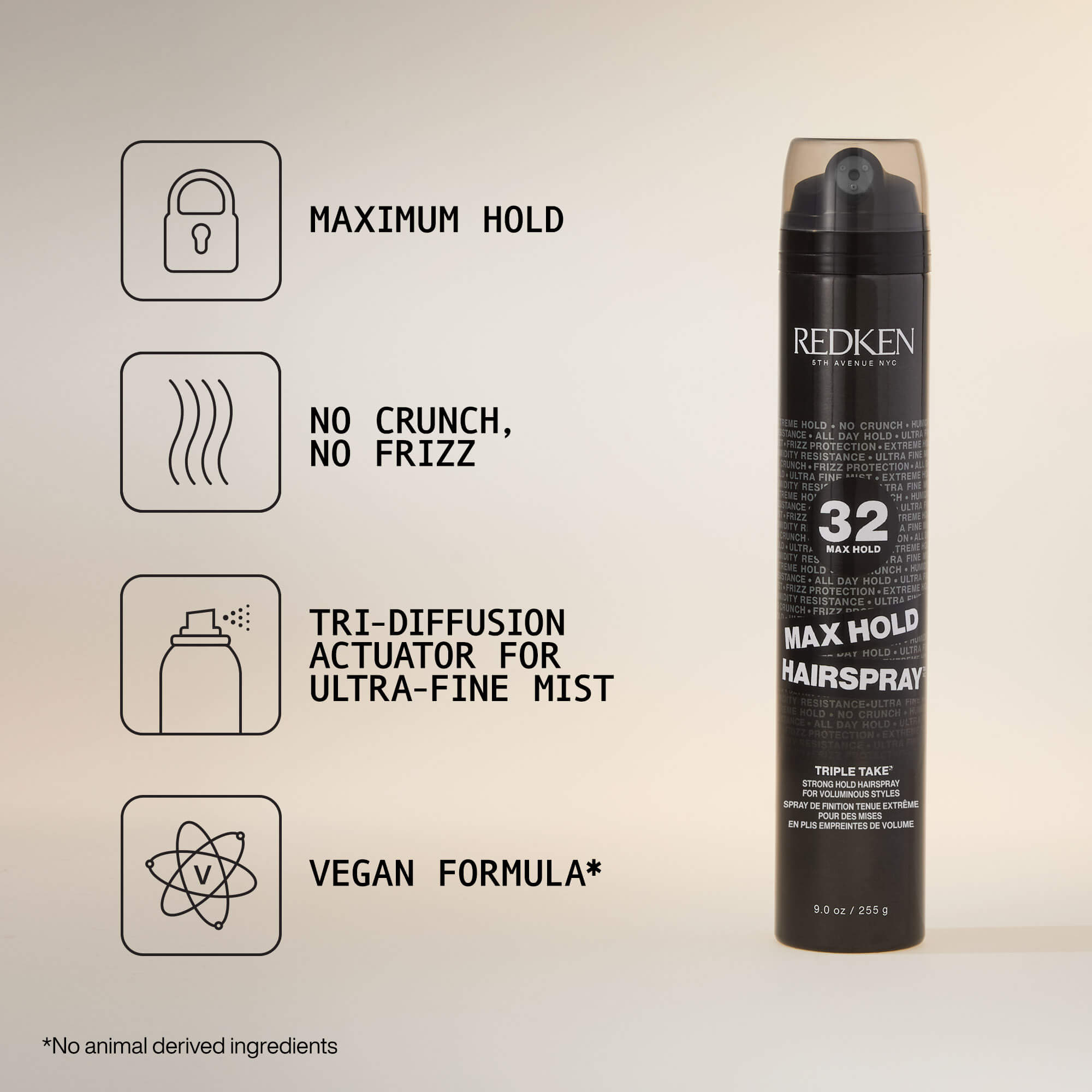 Max Hold Hairspray benefits