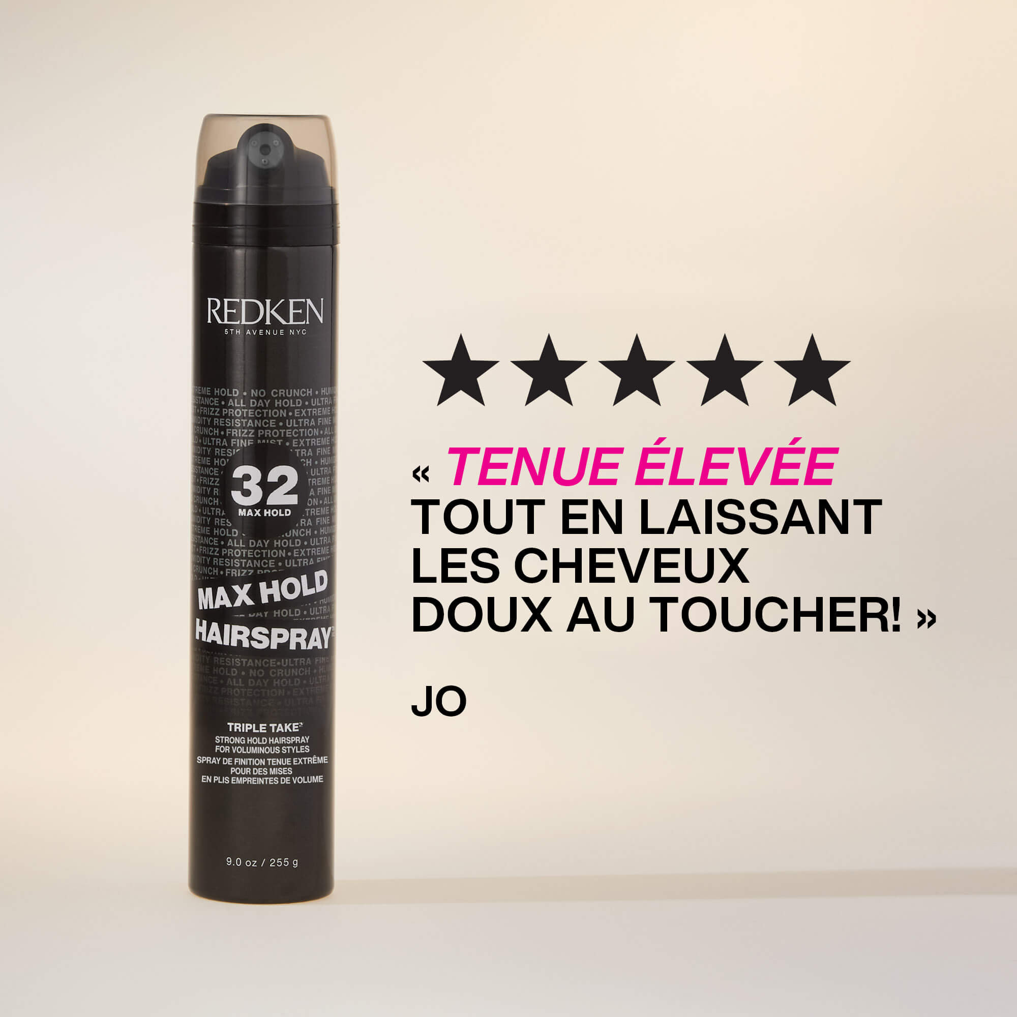 Évaluation du spray fixatif Max Hold