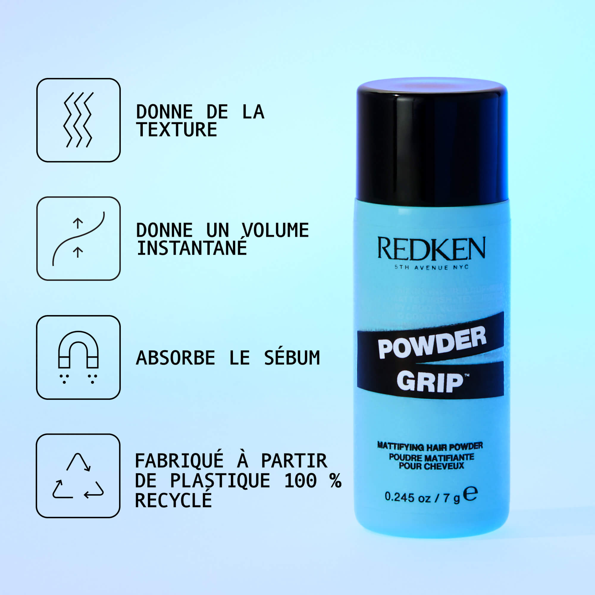 Powder Grip : Poudre capillaire volumisante et texturante pour les racines