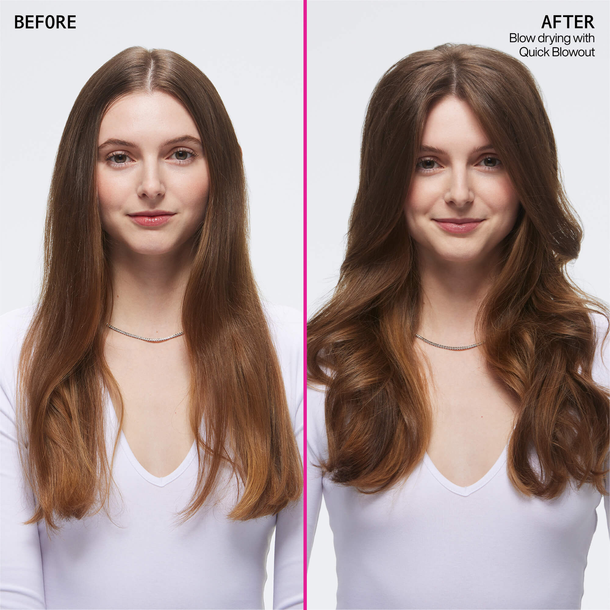 Blow dry before and after top