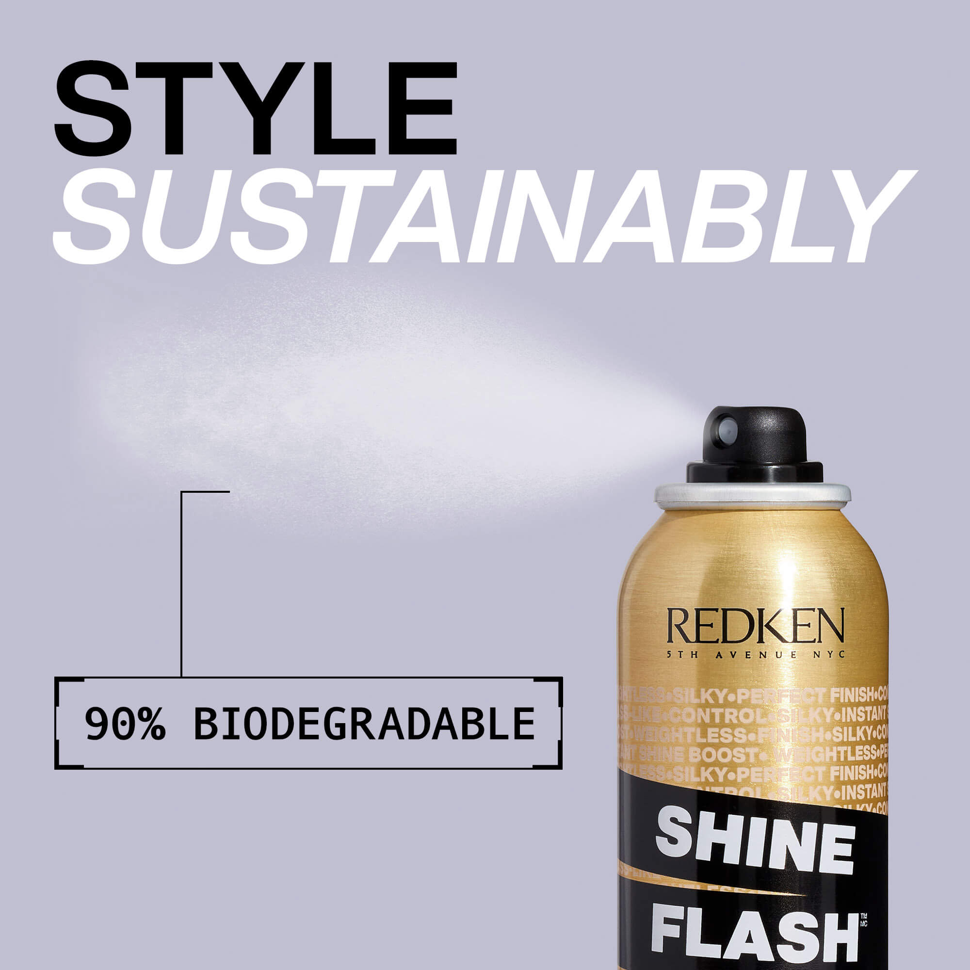 Redken Shine Flash sustainability packaging