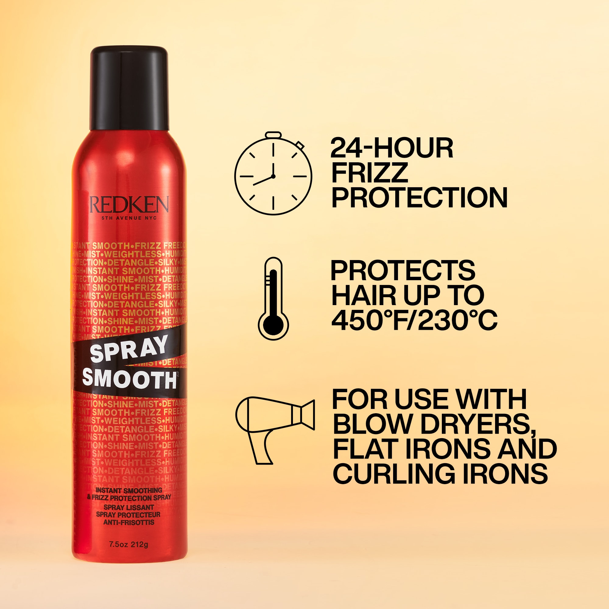 Spray Smooth: Instant Smoothing & De-Frizzing Heat Protectant Spray