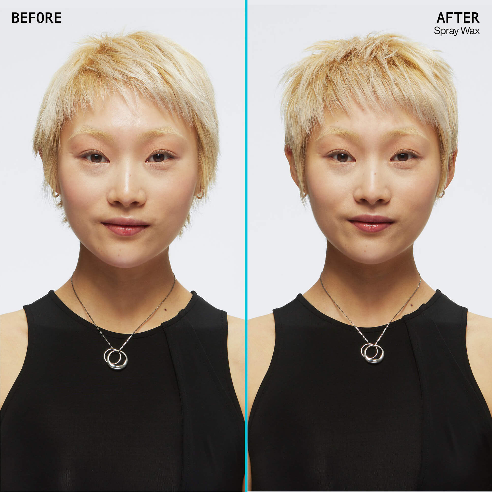 Spray Wax: Invisible Fine Wax Texture Spray before after