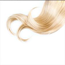 Golden strand of blonde hair 